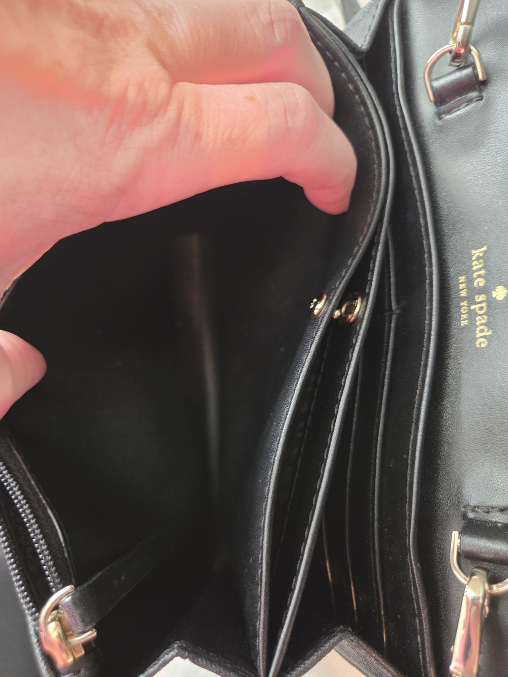 Kate Spade Leopard Print Crossbody with Black Trim and Pink Accents - Picture 12 of 12